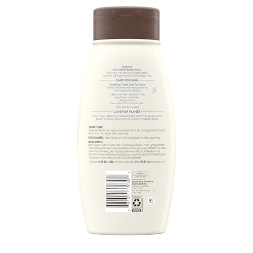 AVEENO Skin Relief Body Wash Itchy, Dry Skin Fragrance Free