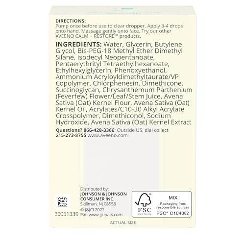 Aveeno Calm + Restore Triple Oat Serum Fragrance-Free