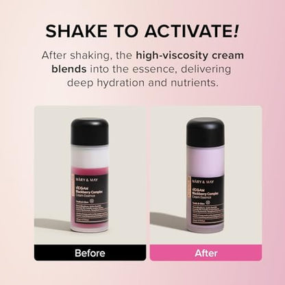 Mary&May Vegan Blackberry Complex Cream Essence - Intense Hydrating & Soothing Face Essence 140ml