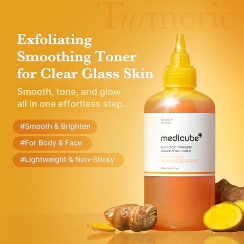 medicube Kojic Acid Turmeric Smoothing Toner for Face & Body 8.45 fl.oz