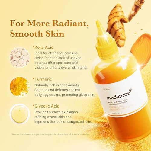 medicube Kojic Acid Turmeric Smoothing Toner for Face & Body 8.45 fl.oz