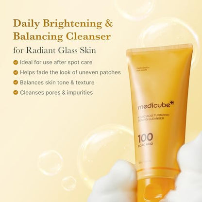 Medicube Facial Cleanser Kojic Acid Turmeric Whip Cleanser 4.23 oz