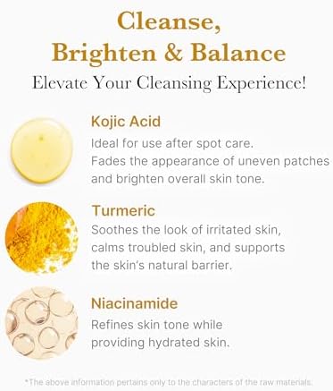 Medicube Facial Cleanser Kojic Acid Turmeric Whip Cleanser 4.23 oz