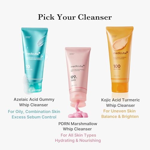 Medicube Facial Cleanser Kojic Acid Turmeric Whip Cleanser 4.23 oz