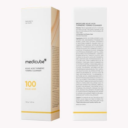 Medicube Facial Cleanser Kojic Acid Turmeric Whip Cleanser 4.23 oz