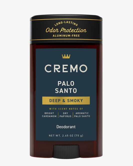 CREMO Palo Santo Antiperspirant Deodorant, 2.65 oz Stick