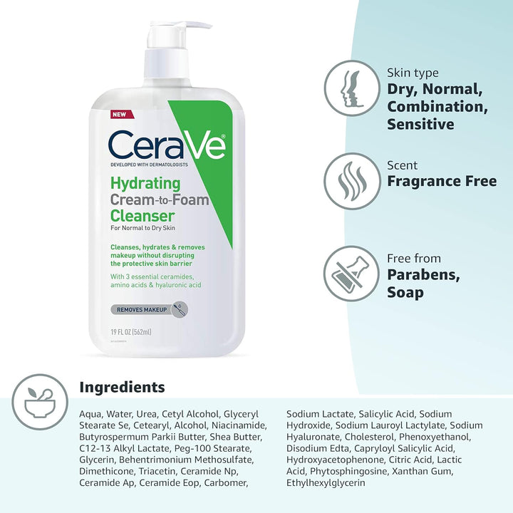 CeraVe Hydrating Cream To Foam Cleanser