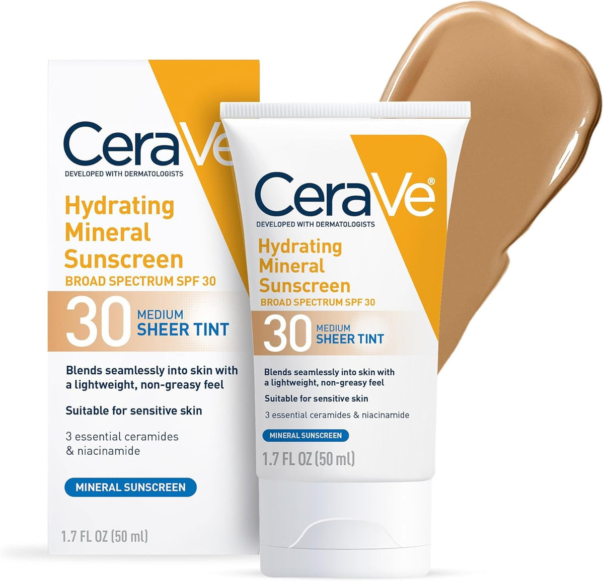 CeraVe Tinted Hydrating Mineral Sunscreen SPF 30