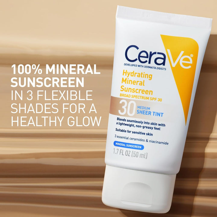 CeraVe Tinted Hydrating Mineral Sunscreen SPF 30