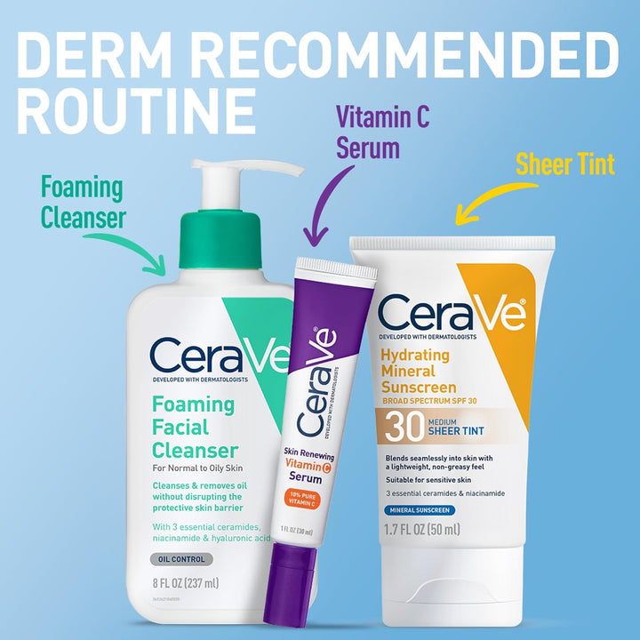 CeraVe Tinted Hydrating Mineral Sunscreen SPF 30