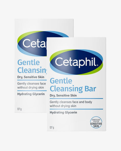 Cetaphil Gentle Cleansing Bar 127g (4.5 oz) – Pack of Two