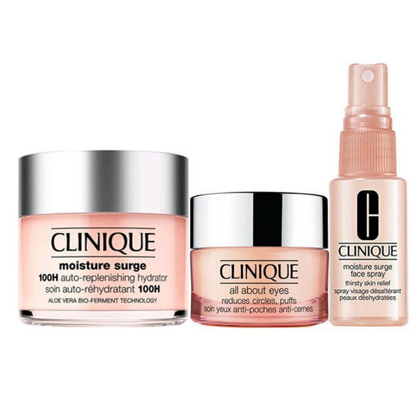 Clinique Clinique Moisture Surge hydration set 3pcs: Moisture Surge 100H 125ml, All About Eyes 15ml, Moisture Surge face spray 30ml