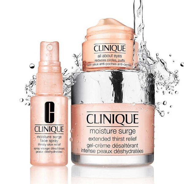 Clinique Clinique Moisture Surge hydration set 3pcs: Moisture Surge 100H 125ml, All About Eyes 15ml, Moisture Surge face spray 30ml