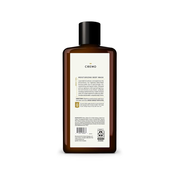 Cremo Silver Water & Birch Body Wash 16 Oz