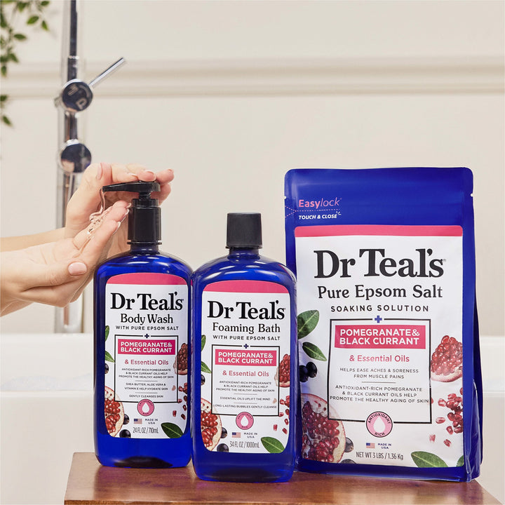 Dr Teal's Foaming Bath with Pomegranate Oil & Black Currant, 34 fl oz