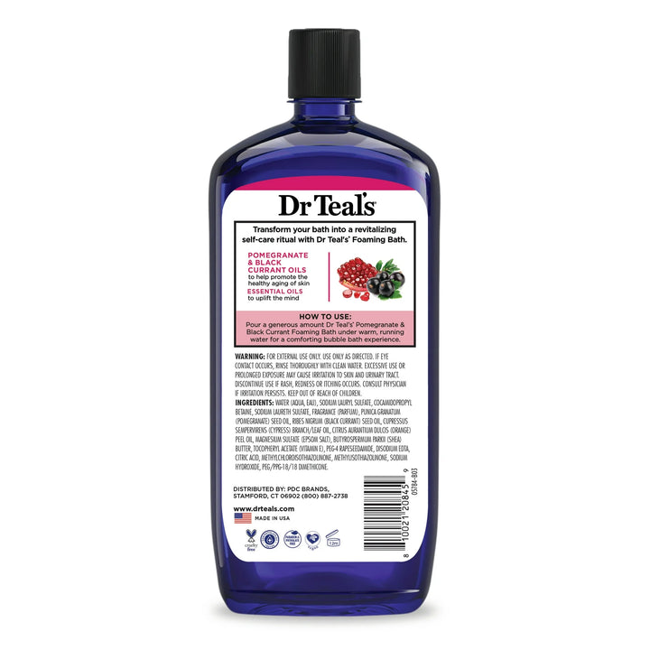 Dr Teal's Foaming Bath with Pomegranate Oil & Black Currant, 34 fl oz