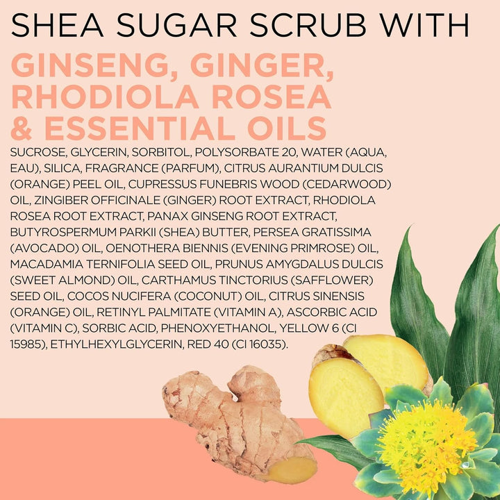 Dr Teal's Shea Sugar Body Scrub With Ginger, Ginseng & Essential Oils 19 oz