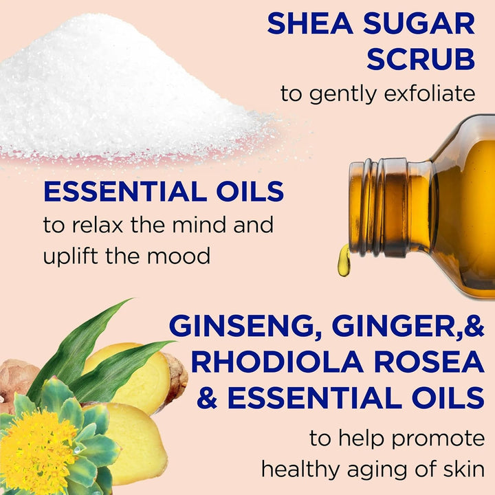 Dr Teal's Shea Sugar Body Scrub With Ginger, Ginseng & Essential Oils 19 oz