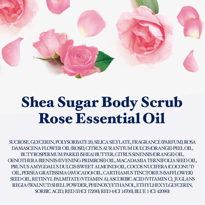 Dr Teal's Shea Sugar Body Scrub, Rose with Essential Oil, 19 oz