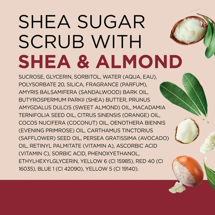 Dr Teal's Shea Sugar Body Scrub with Shea Butter, Almond Oil and Essential Oils, 19 oz