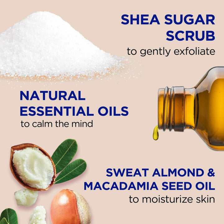 Dr Teal's Shea Sugar Body Scrub with Shea Butter, Almond Oil and Essential Oils, 19 oz