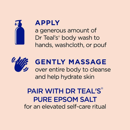 Dr Teal's Stress Relief Body Wash with Ginger, Ginseng & Rhodiola Rosea, 24 fl oz
