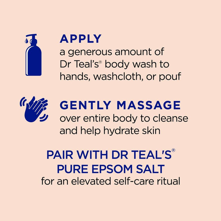 Dr Teal's Stress Relief Body Wash with Ginger, Ginseng & Rhodiola Rosea, 24 fl oz