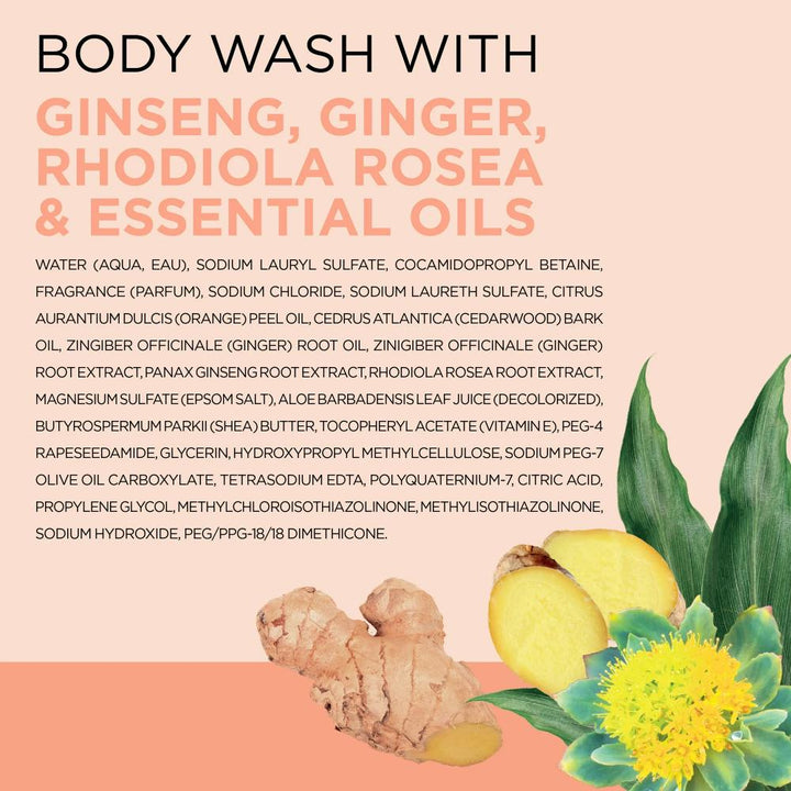Dr Teal's Stress Relief Body Wash with Ginger, Ginseng & Rhodiola Rosea, 24 fl oz