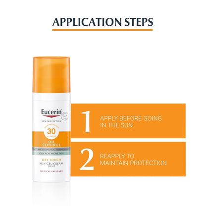 Eucerin Sun Face Oil Control Gel-cream Spf50 50ml
