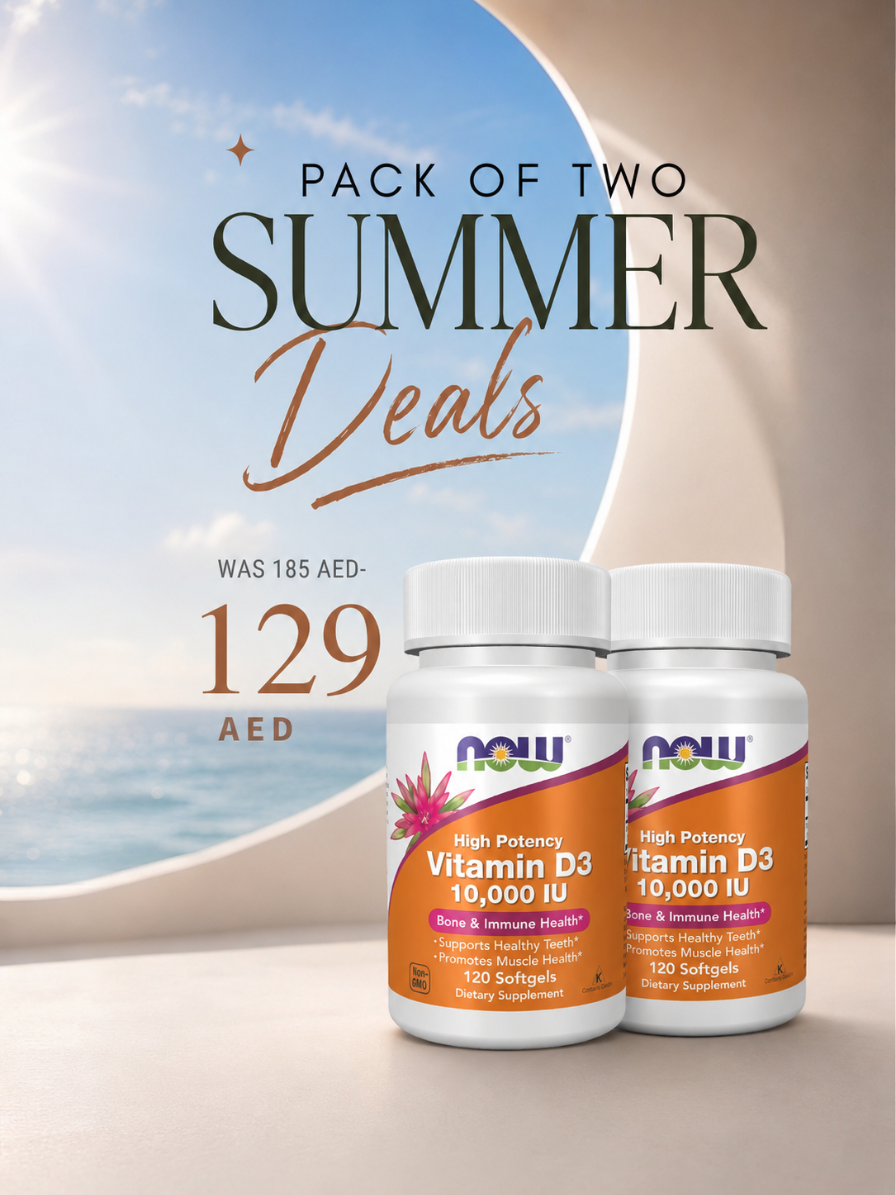 Pack of Two : NOW Foods Supplements, Vitamin D-3 10,000 IU, Highest Potency, Structural Support*, 120 Softgels