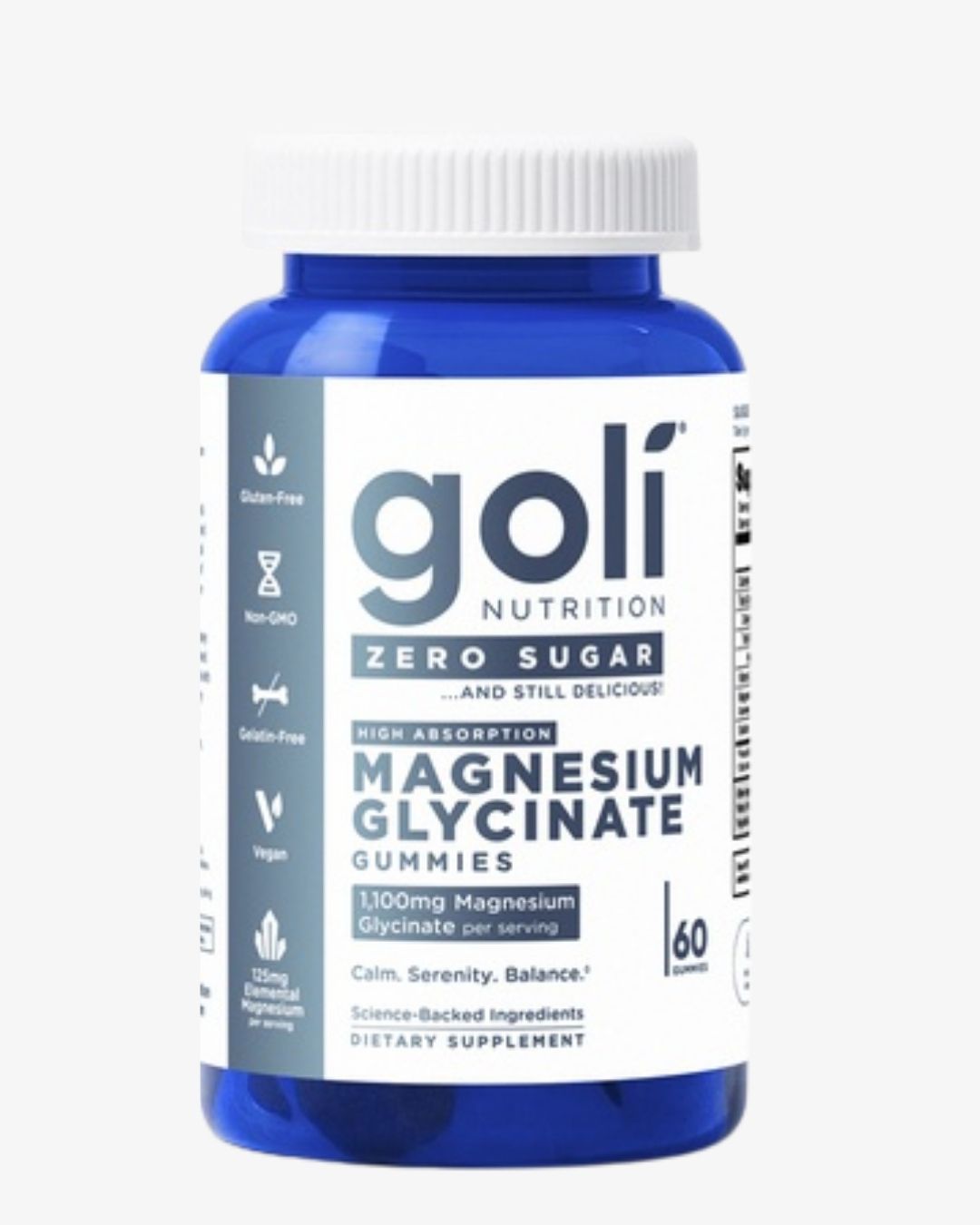 Goli Zero Sugar Magnesium Gummies – 60 Count