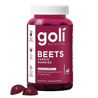 Goli Beets Nutrition Gummies with CoQ10 & Vitamin B12 - 60 Gummies