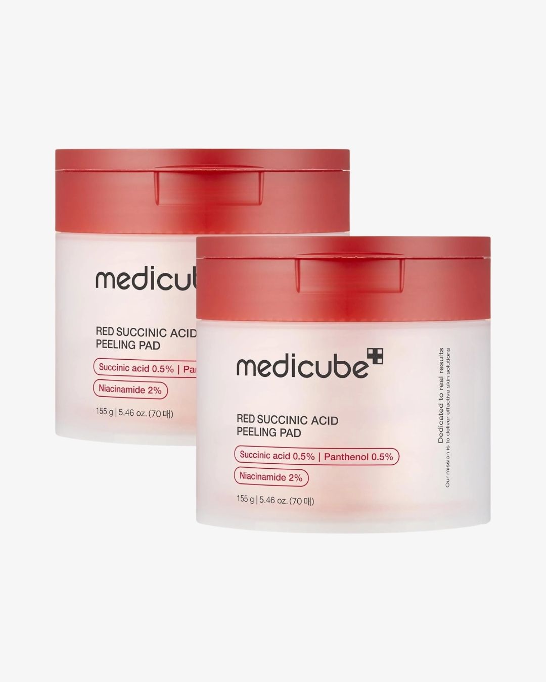 Medicube Red Succinic Acid Peeling Pad 70 Pads – Pack of Two