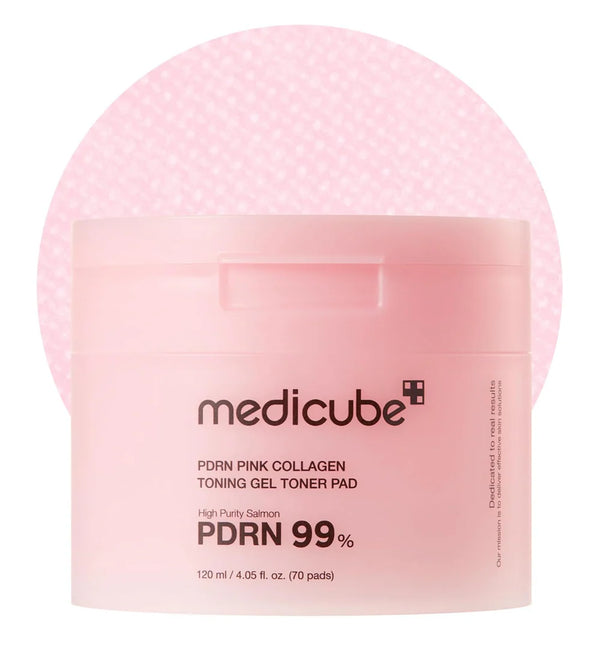 Medicube Salmon DNA PDRN Pink Collagen Jelly Pad | Korean Gel Toner Pads 70Pads