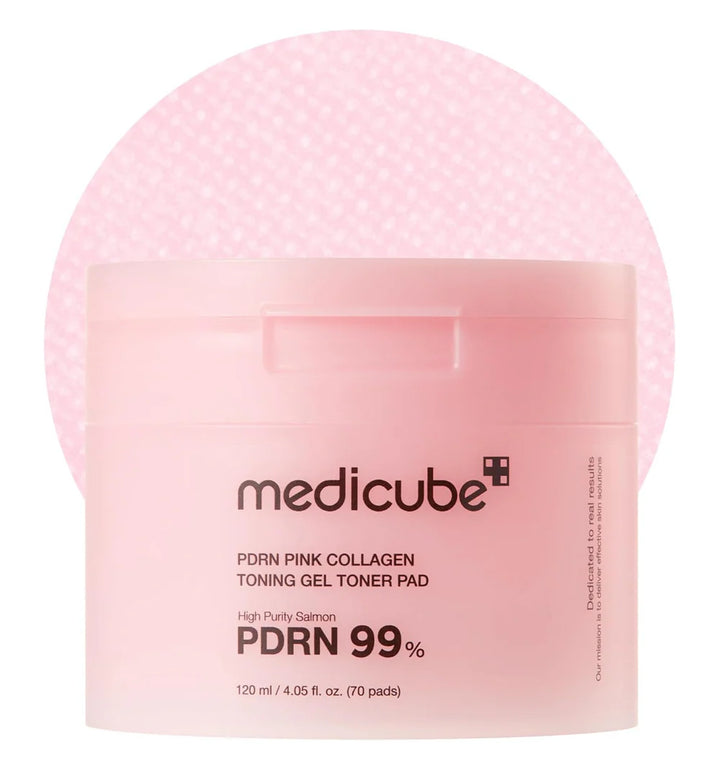 Medicube Salmon DNA PDRN Pink Collagen Jelly Pad | Korean Gel Toner Pads 70Pads