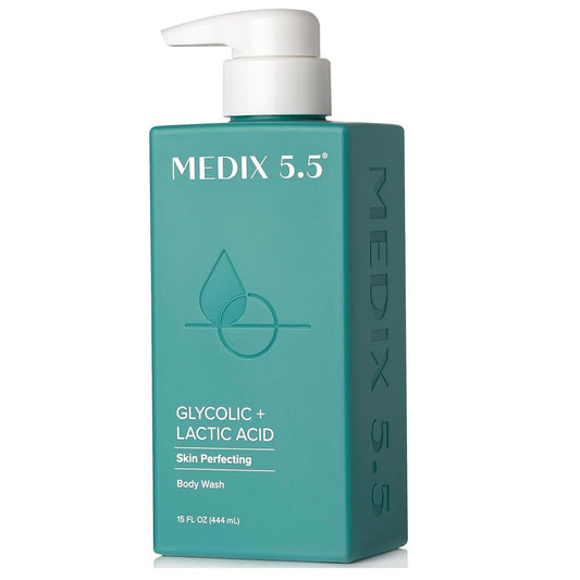 Medix 5.5 Glycolic Acid + Lactic Acid Exfoliating Body Wash Gel 444ml