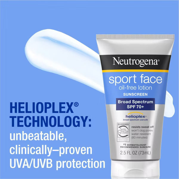 NEUTROGENA® Sport Lotion Face SPF70+ Oil-Free 2.5 fl oz