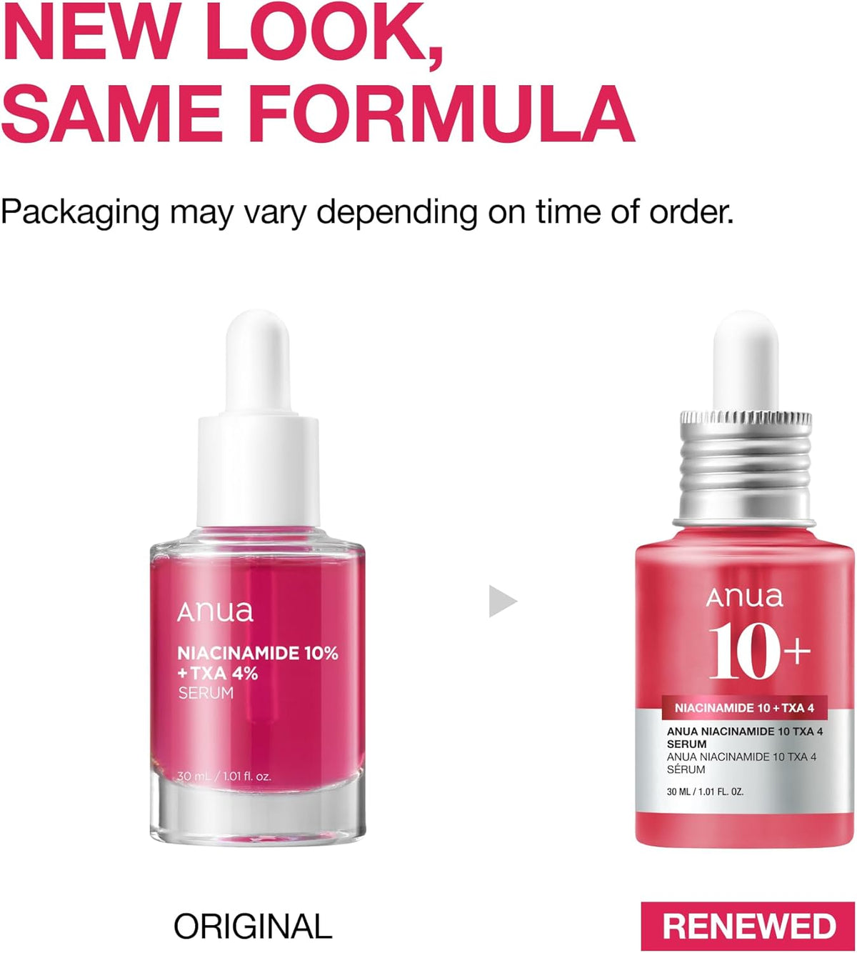 Pack of Two : ANUA NIACINAMIDE 10% + TXA 4% SERUM 30ml