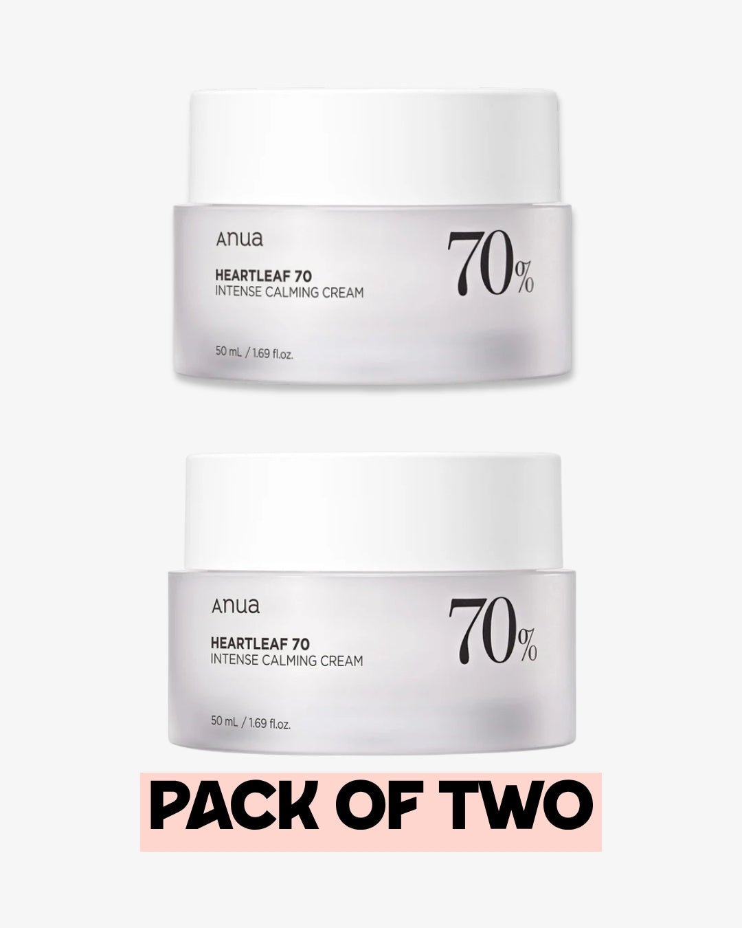 Pack of Two : ANUA HEARTLEAF 70% INTENSE CALMING CREAM 50ml