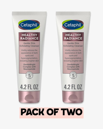 Pack of Two : Cetaphil Healthy Radiance Gentle Exfoliating Cleanser Face Wash 4.2 oz