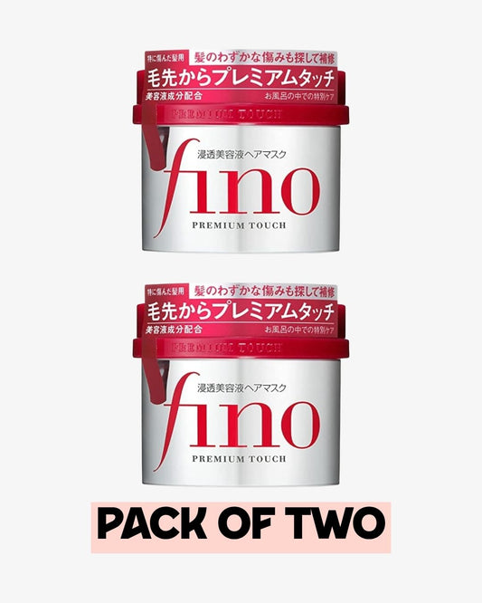 Pack of Two : Fino Shiseido Premium Touch Hair Mask, 8.11 Ounce