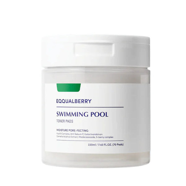 EQQUALBERRY Vegan Pool Toner Pads (70 Sheets/220Ml)