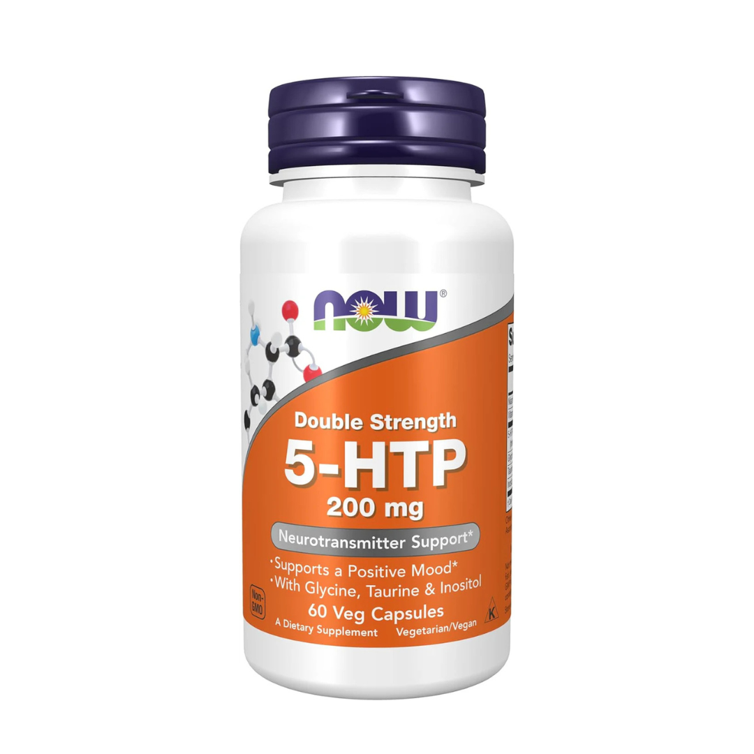 NOW Foods 5-HTP 200 mg – High Potency Amino Acid Support, 60 Veg Capsules