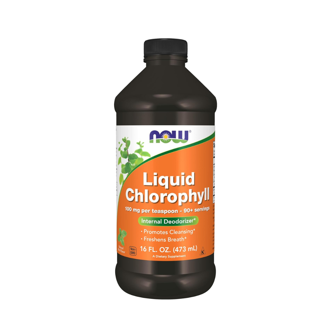 NOW Foods Liquid Chlorophyll – Mint Flavor, Super Concentrated, 16 Ounce (473ml)