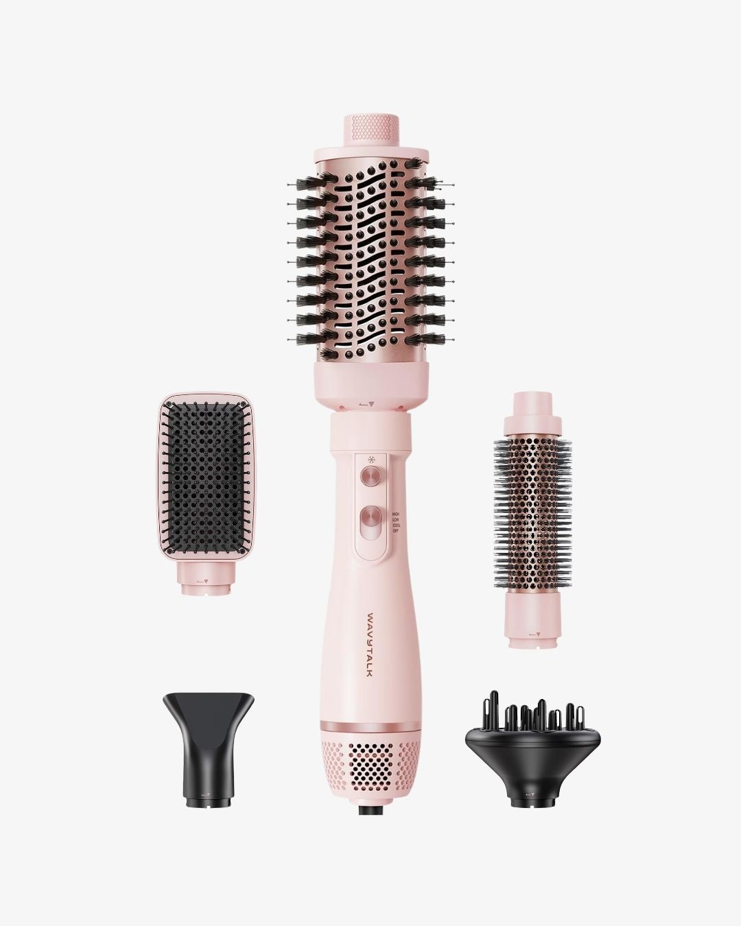 Wavytalk Air Sculpt 5-in-1 Hot Air Brush Set, Pink