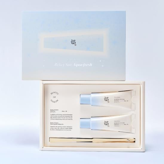 Beauty of Joseon Relief Aqua-fresh : Rice + B5 Set 50ml+50ml+fan