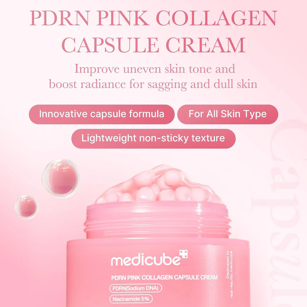 Medicube Capsule Cream with Salmon DNA PDRN Pink Collagen 55g