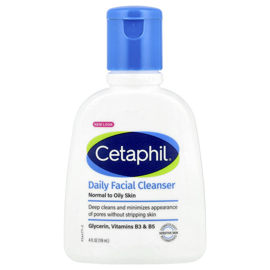 Cetaphil Face Wash, Daily Facial Cleanser for Sensitive, Combination to Oily Skin, 4 Oz