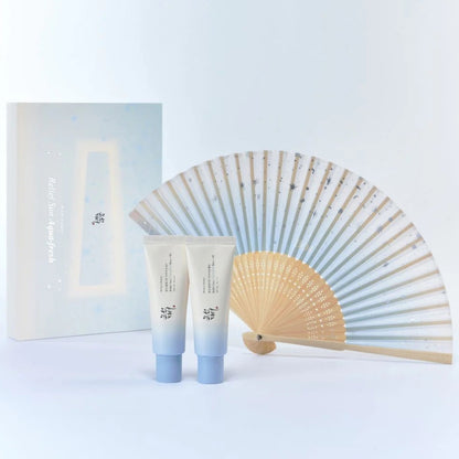 Beauty of Joseon Relief Aqua-fresh : Rice + B5 Set 50ml+50ml+fan