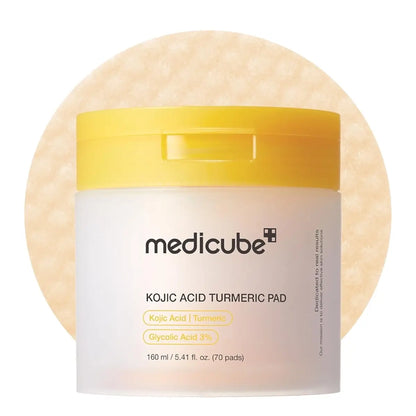 Medicube Toner Pads Kojic Acid Turmeric Clarifying Toner Pad for Troubled Skin 70 Pads